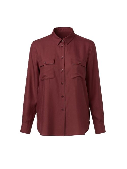 monte carlo double pocket shirt Silk 95 Five | 20010N112 MERLOT